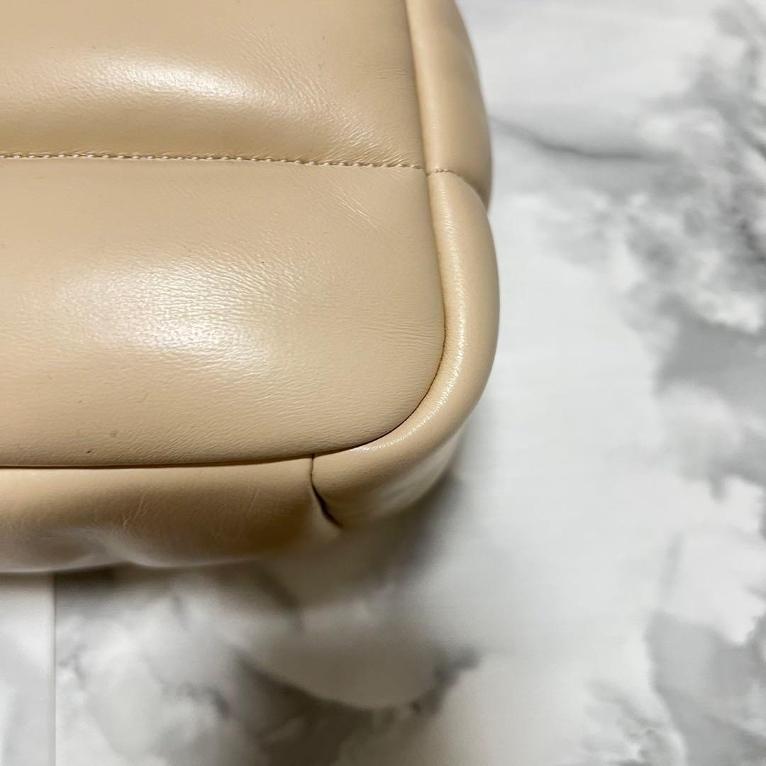 【極美品】コーチ　ミニピロートートバッグ　2way ショルダーバッグ　アイボリー