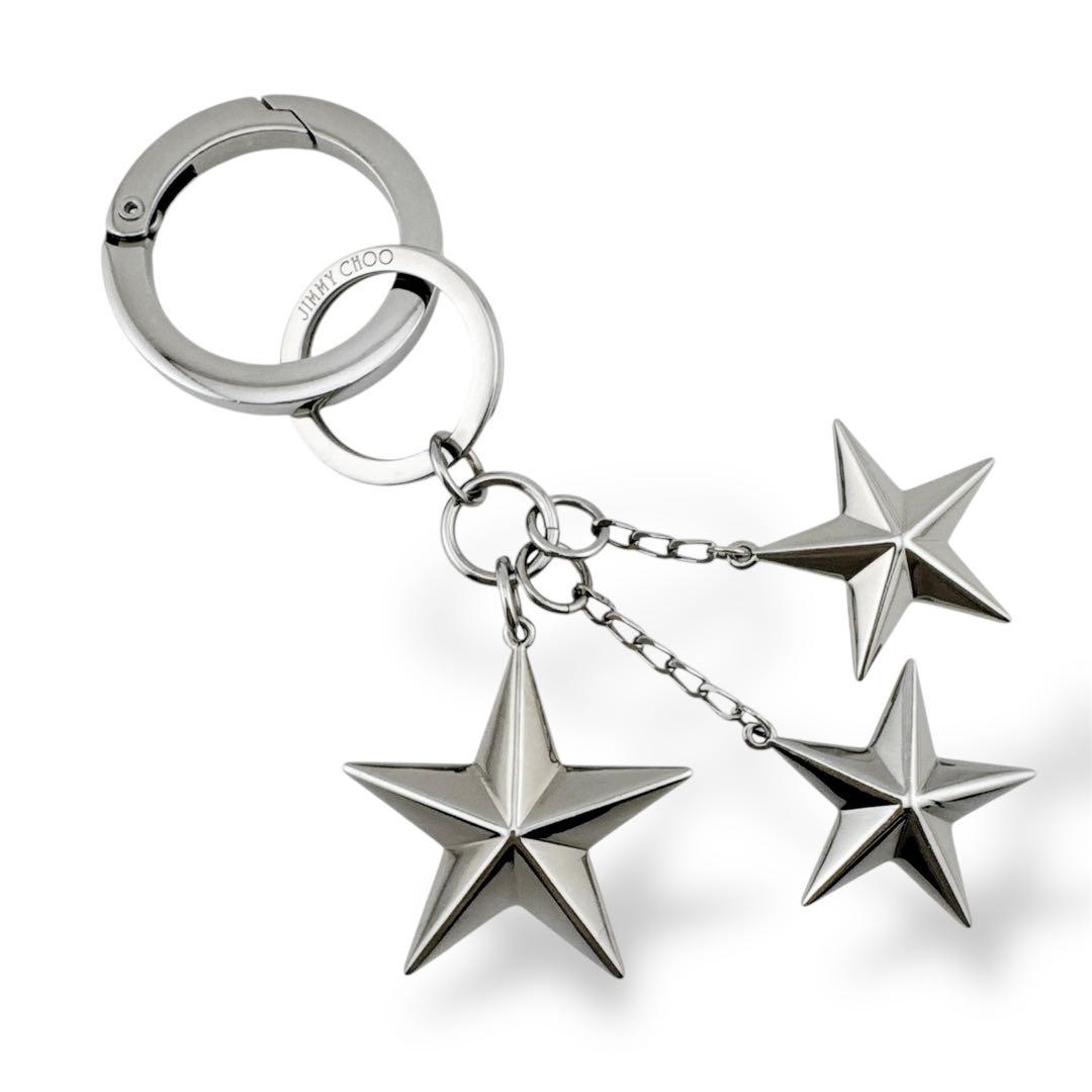 美品◇ジミーチュウ キーリング キーホルダー スター スタッズ シルバー