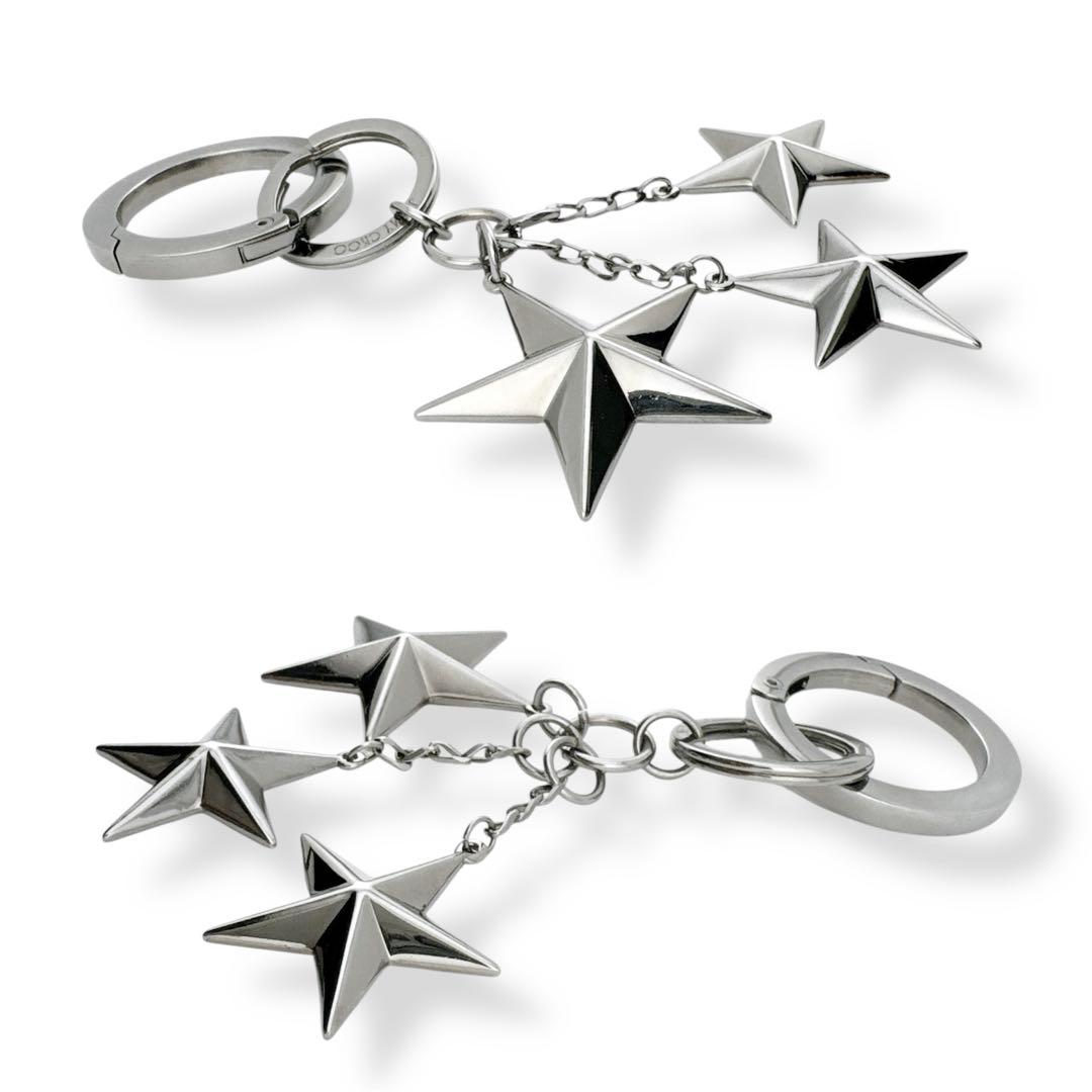 美品◇ジミーチュウ キーリング キーホルダー スター スタッズ シルバー