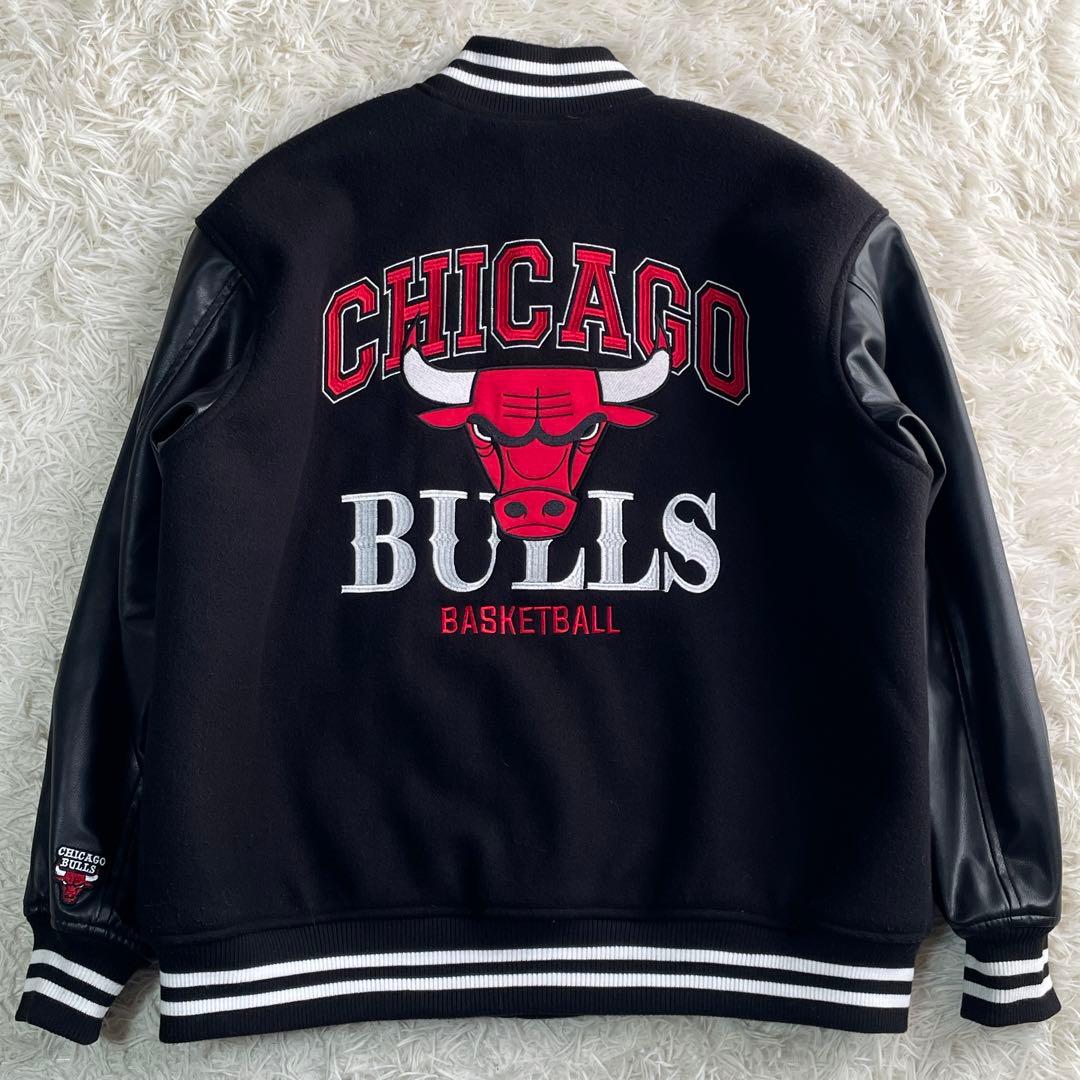 【美品】CHICAGO BULLS スタジャン M ブラック NBA