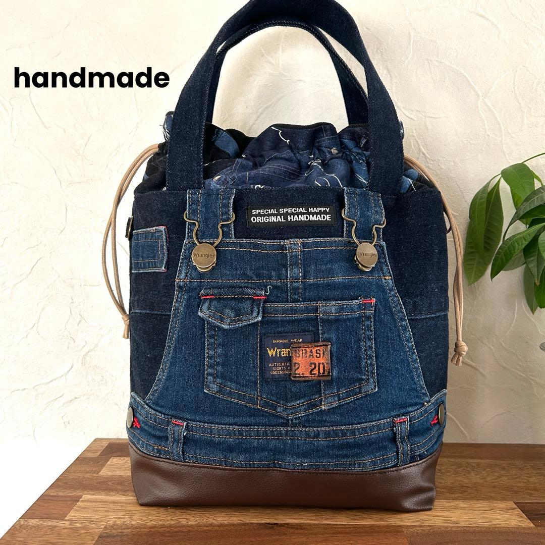 専用★デニムリメイク 巾着バッグ　トートバッグ　オーバーオール