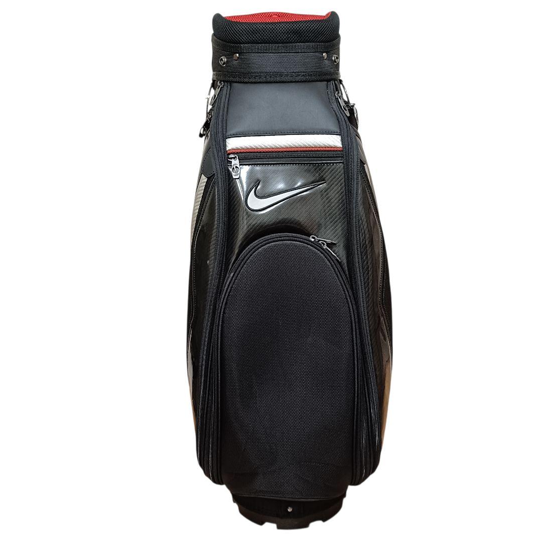 【廃盤品】 ナイキ ゴルフ キャディバッグ エナメル ブラック 黒 9型 6分割