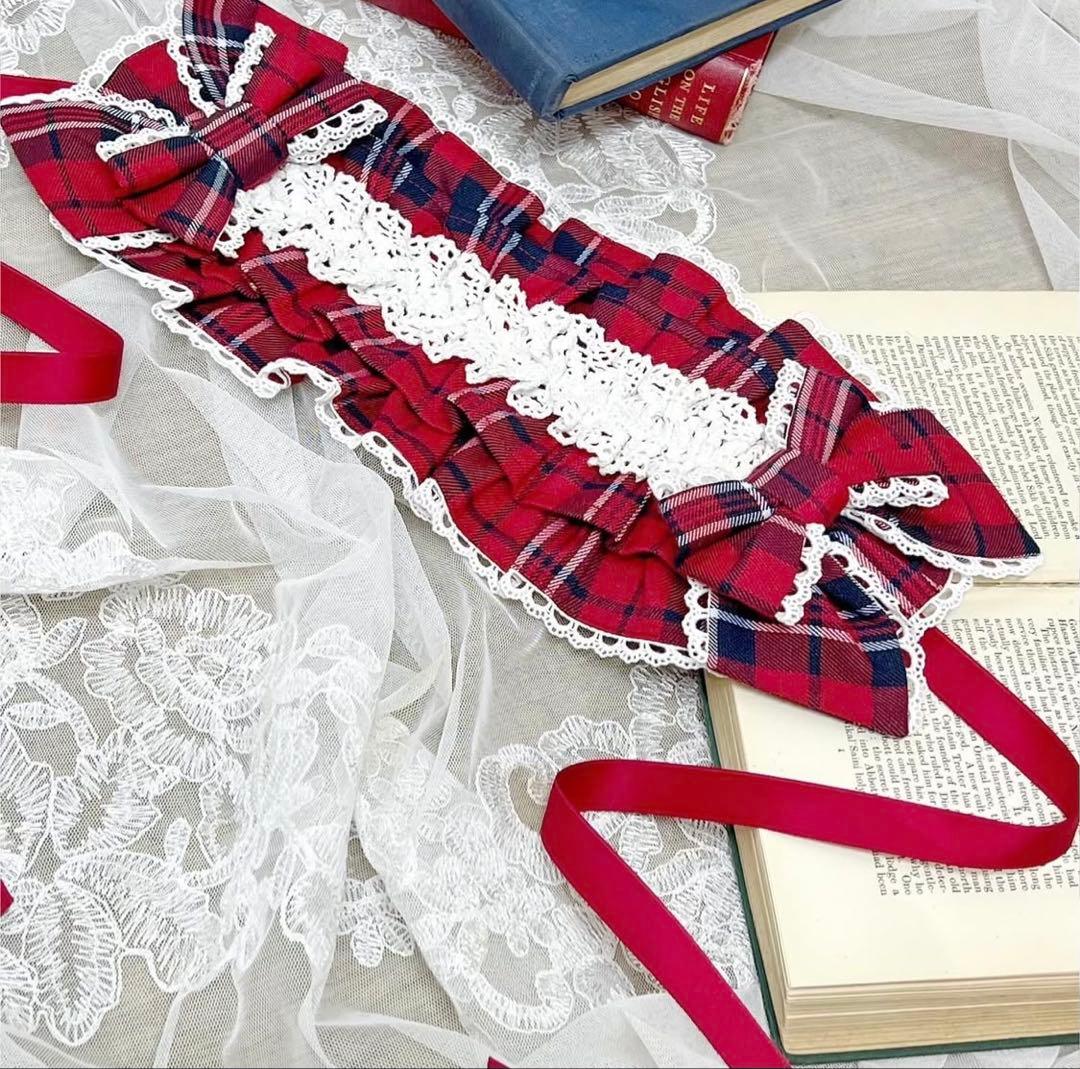 axes femme kawaiiタータンチェック ３点セット 懐古ロリィタ