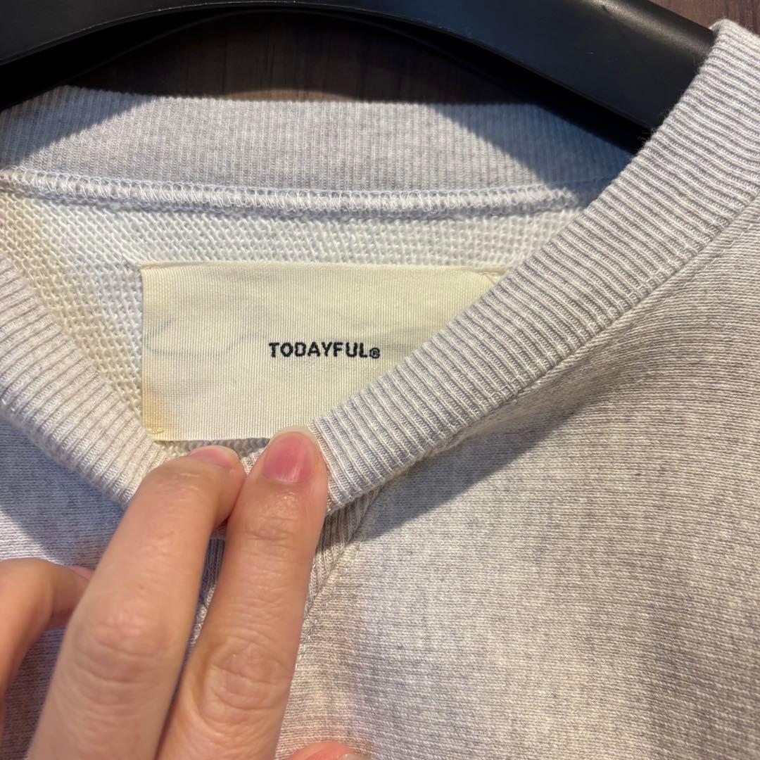 TODAYFUL グレー クロップドスウェット