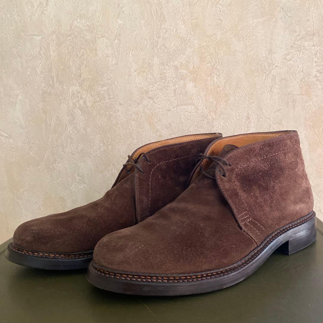 靴 ALDEN 1379 Brown Suede Chukka 7D 1/2