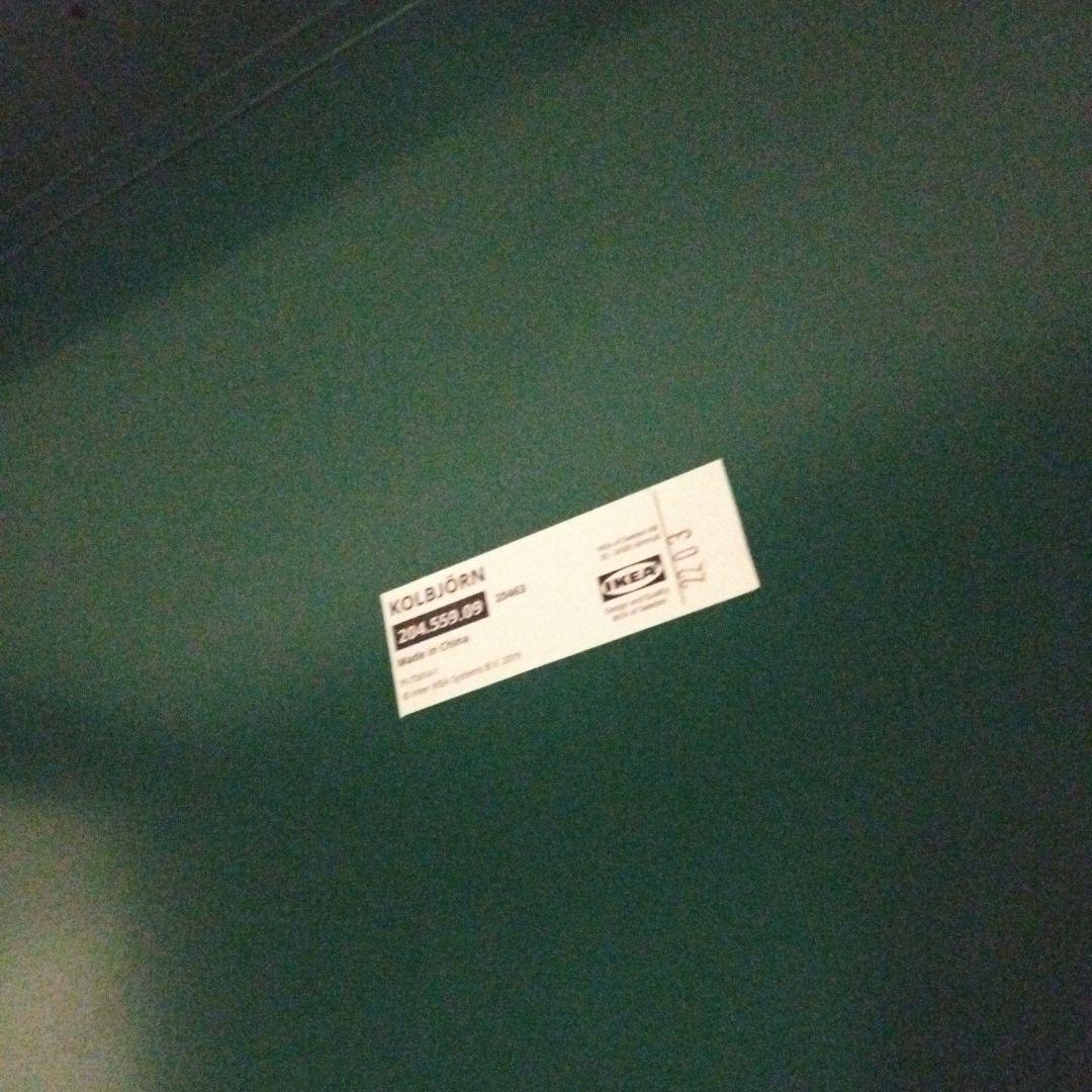 廃盤I　人気カラー　IKEA　コールビョーン　緑色の3段スチールラック