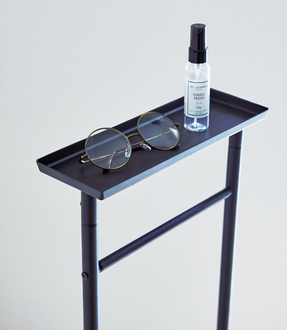 ☆12本収納可！傘ハンガー＋小物トレー付 マットブラック