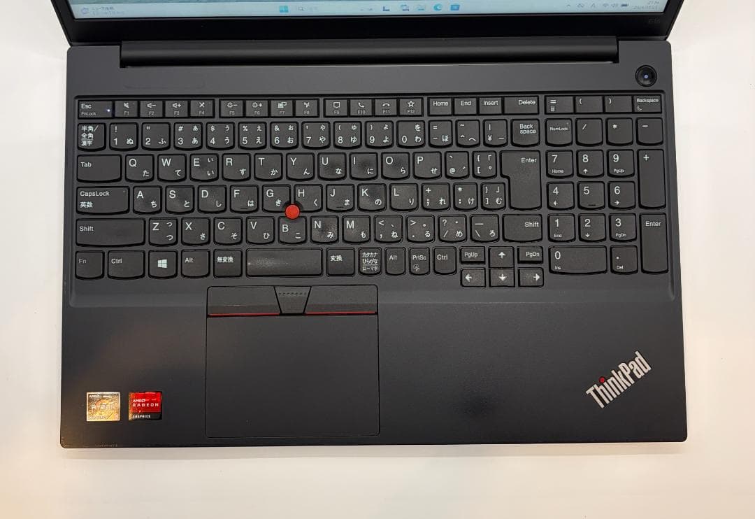 高速、高性能、ThinkPad E15、16GB、256GB NVMe SSD
