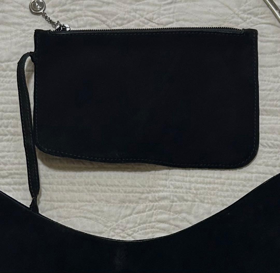 GUCCI グッチ ワンショルダーバッグ トート スエード ポーチ付き ブラック