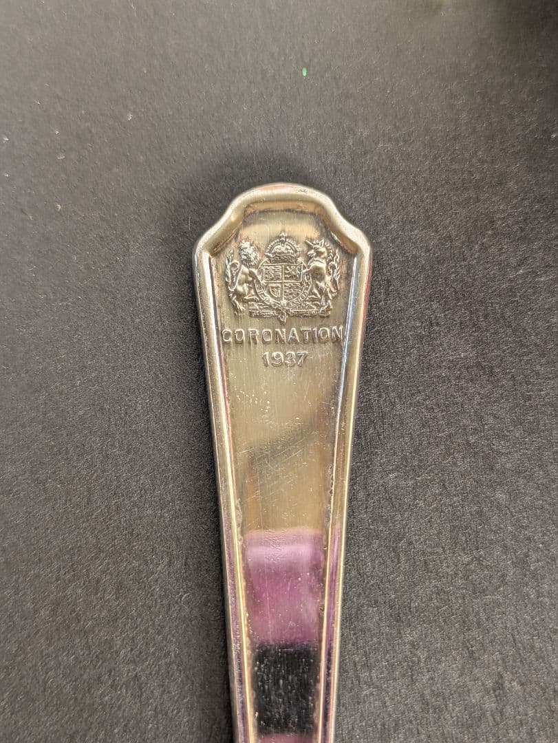 イギリス アンティーク シルバープレート ケーキナイフ ケーキサーバー 戴冠式