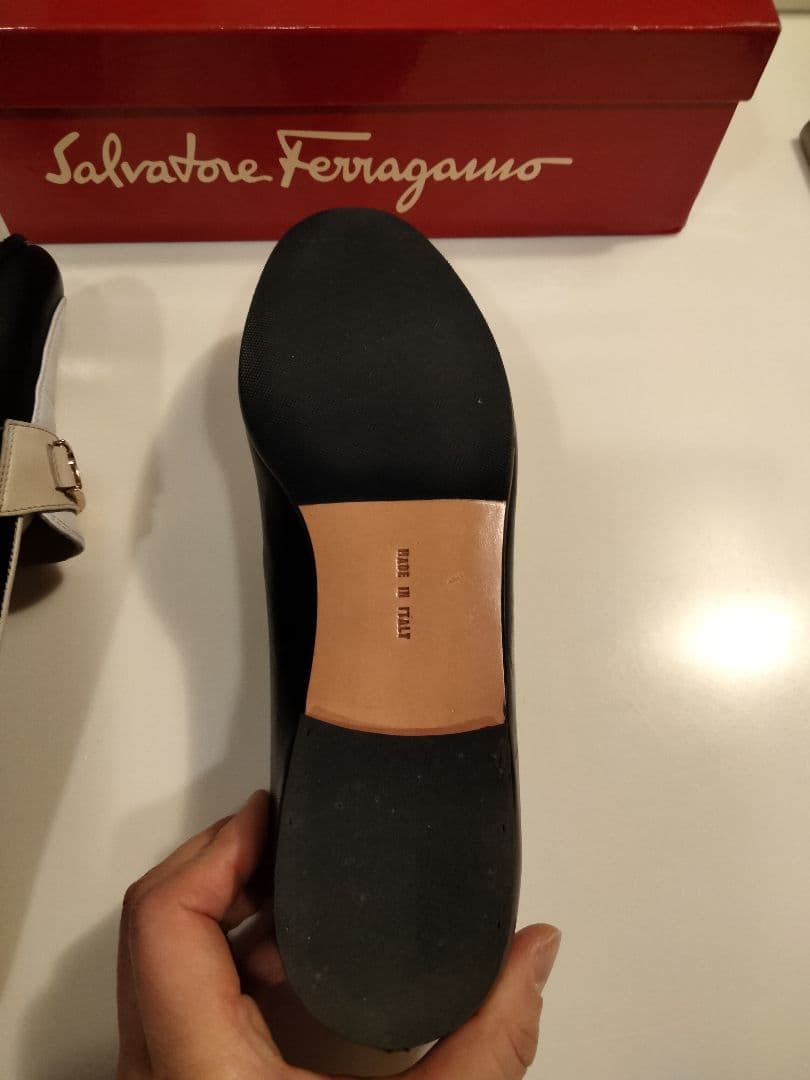 Salvatore Ferragamo ローファー ホワイト/ブラック