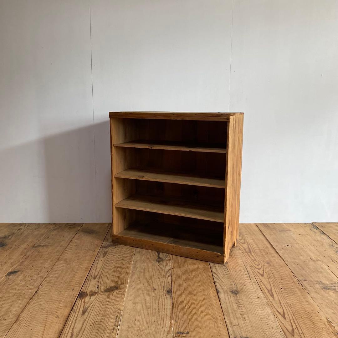 アンティーク 仕切り棚 チェスト 食器棚 書類棚 無垢材 無塗装 z939