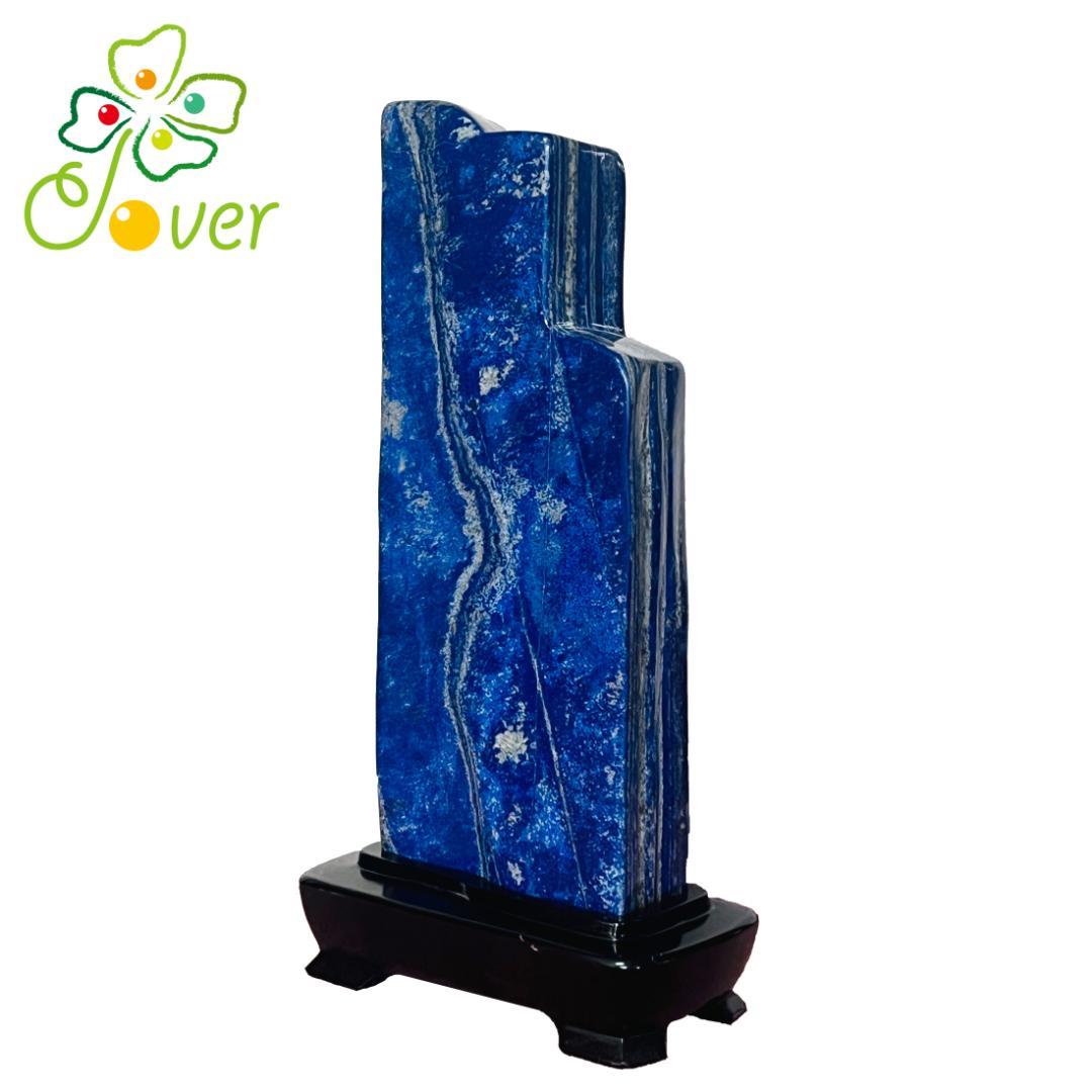 【Clover】B001 ラピスラズリ原石 台付き 天然石 パワーストーン 置物