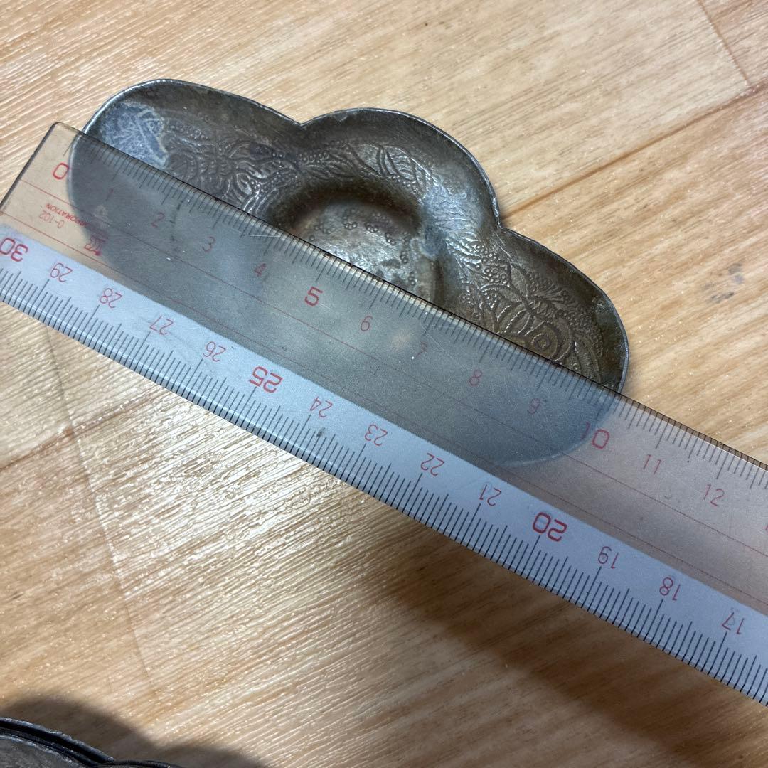 中国古錫茶托5枚　沈存周