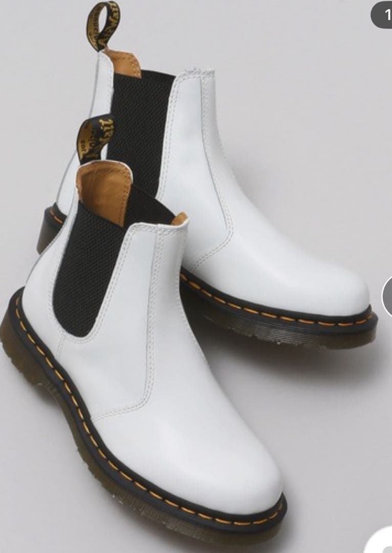 廃盤 Dr.Martens サイドゴアブーツ 2976 ホワイト 24cm