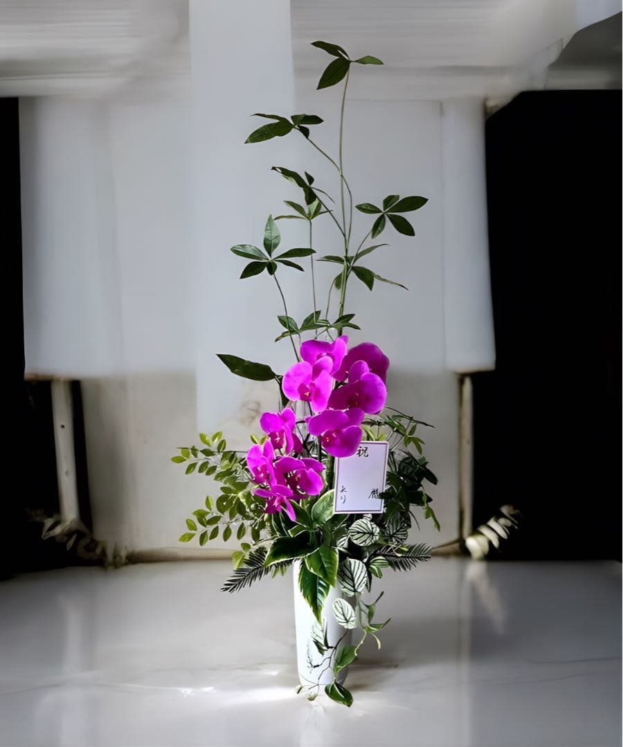 光触媒　人工観葉植物　ウォールグリーン　フェイクグリーン　リアル胡蝶蘭アレンジ!