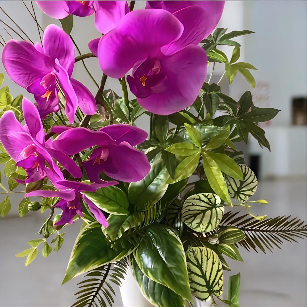 光触媒　人工観葉植物　ウォールグリーン　フェイクグリーン　リアル胡蝶蘭アレンジ!