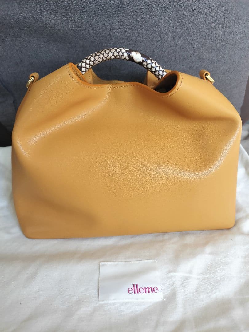 エレメeIlemeキャメル♡パイソン 2way バッグ