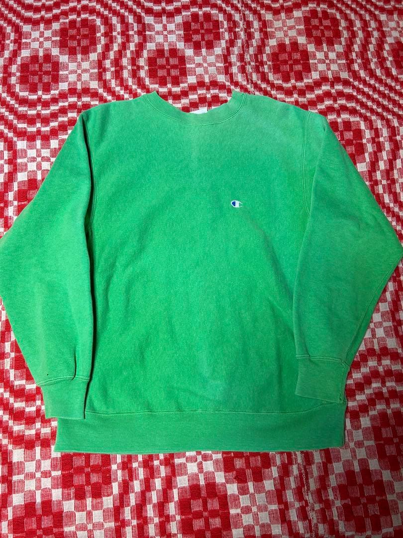 希少　レア　チャンピオン リバースウィーブ　ゲッコーグリーン スウェット