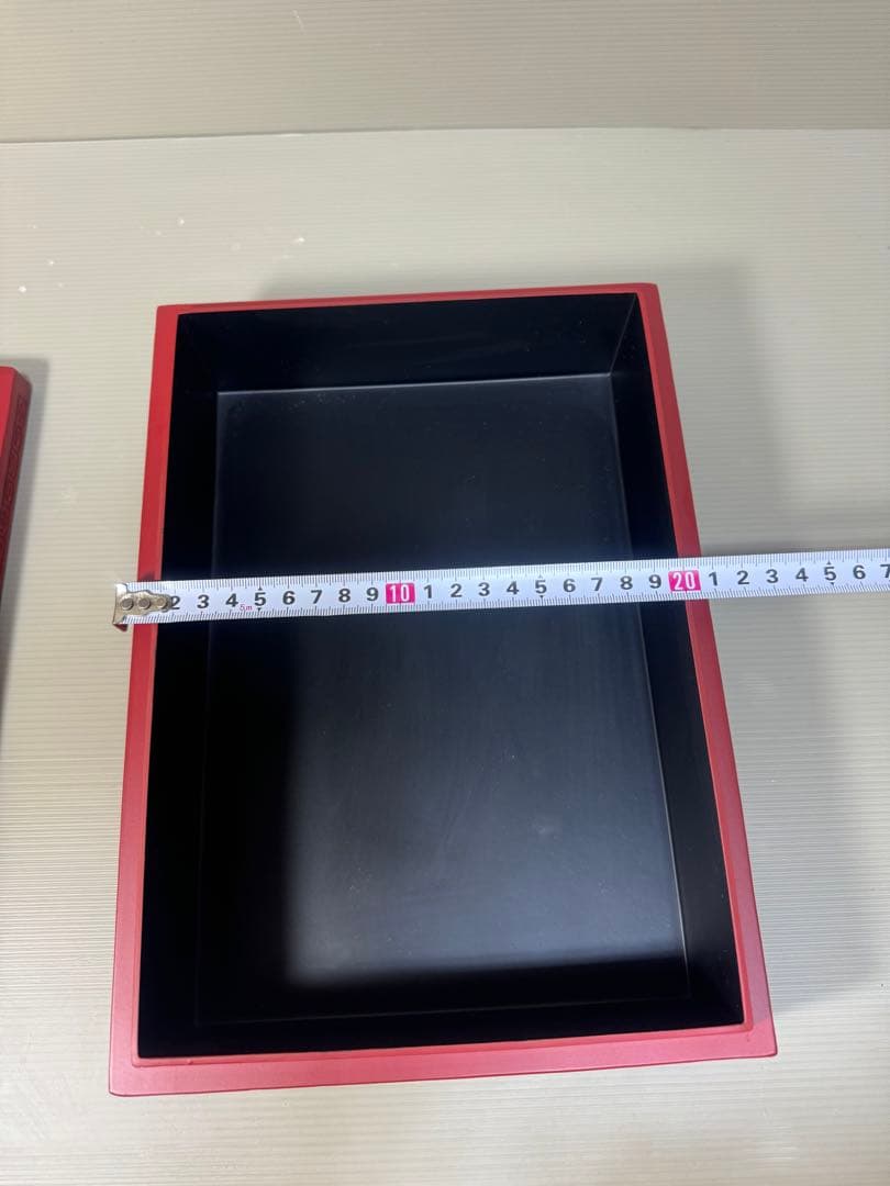 2266  昭和レトロ 仙台堆朱 漆塗り 筆箱 文箱 小物入れ 未使用