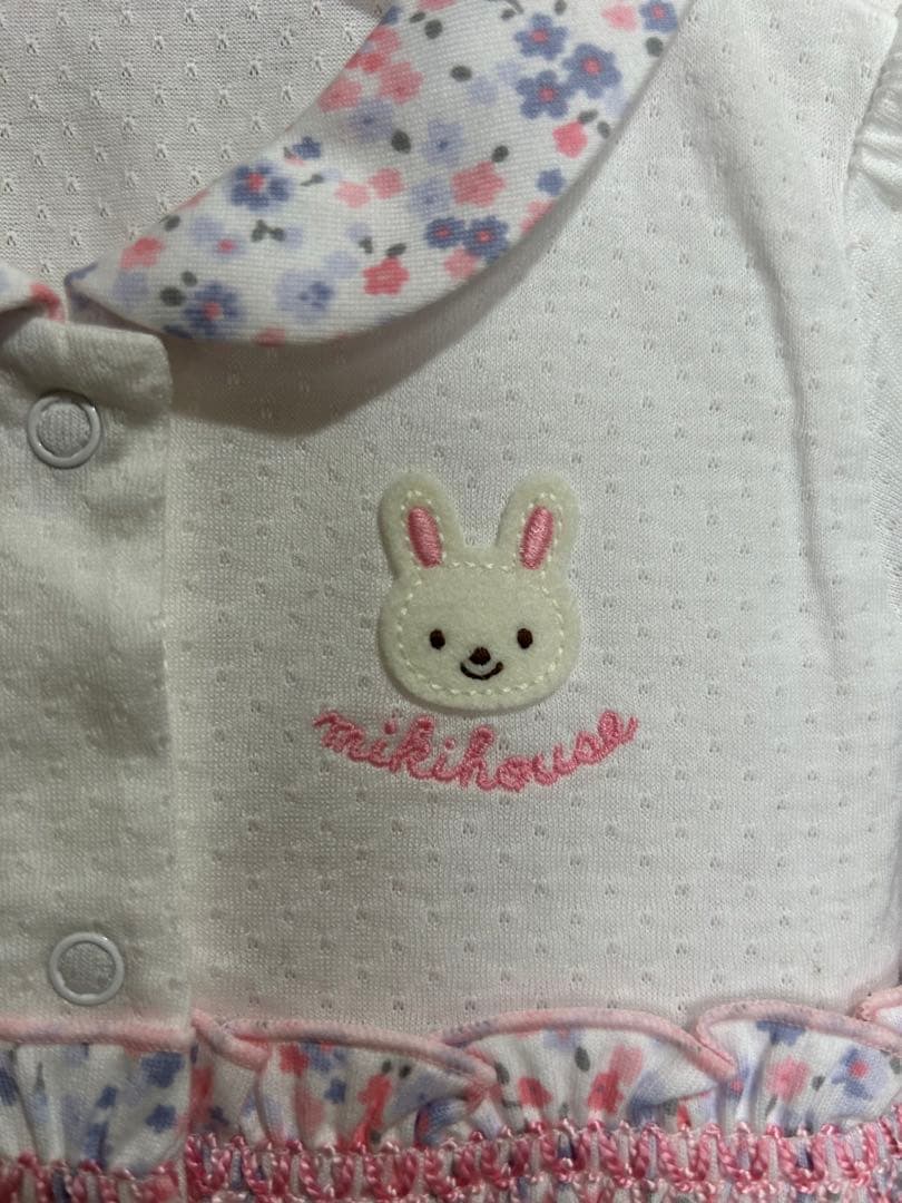 【新品★未使用】ミキハウス　ロンパース80★帽子44〜48センチ