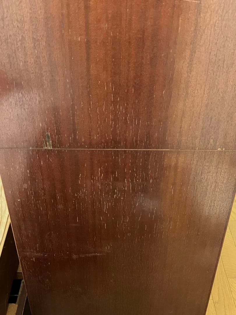 ダークブラウン引き出し式収納棚