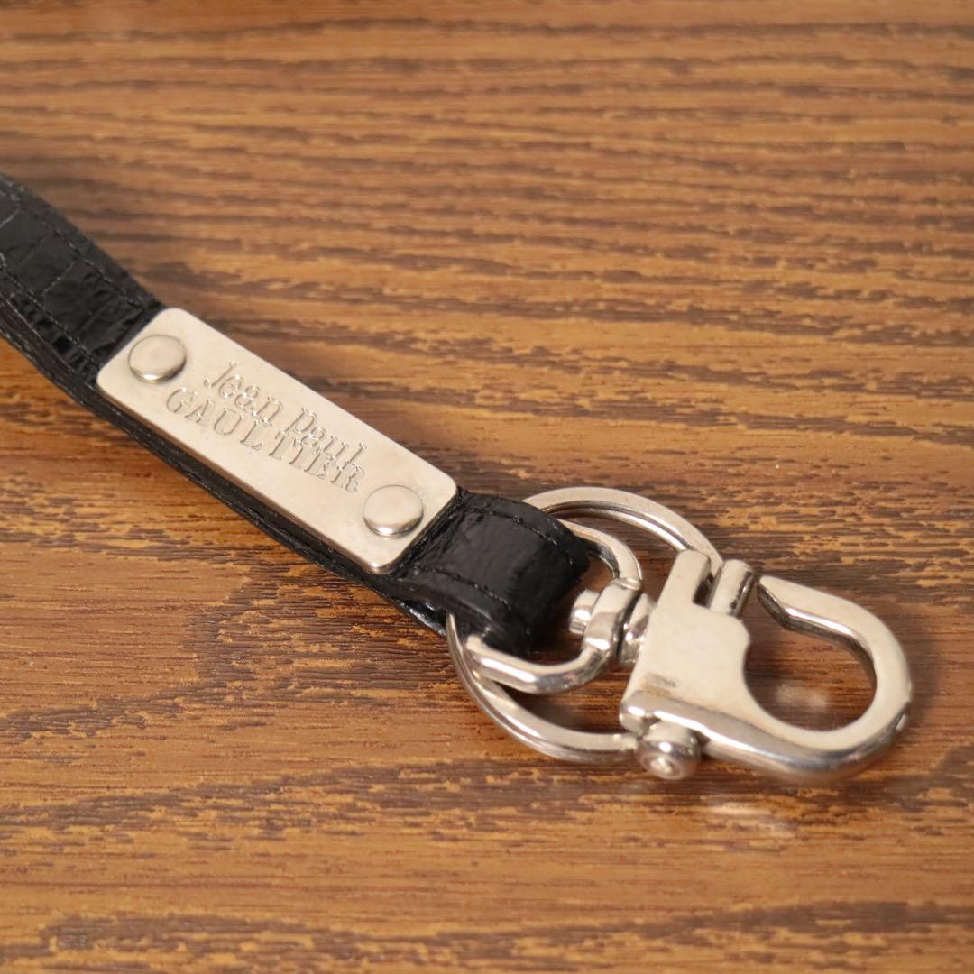 【希少】ゴルチエ ネックストラップ キーホルダー Y2K 本革 ネックレス