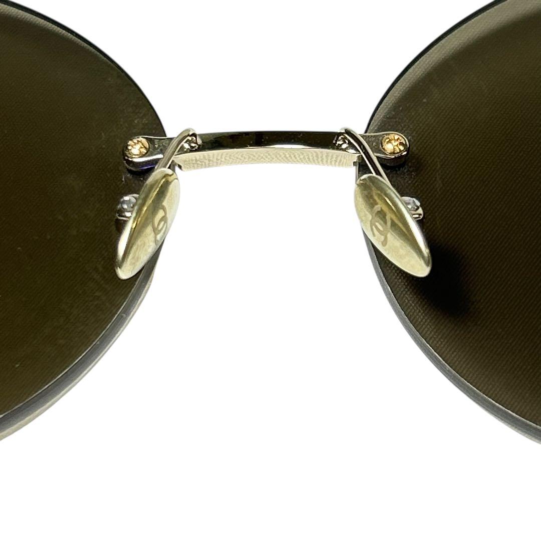 CHANEL シャネル　サングラス　ミラーレンズ　丸メガネ アイウェア　度なし