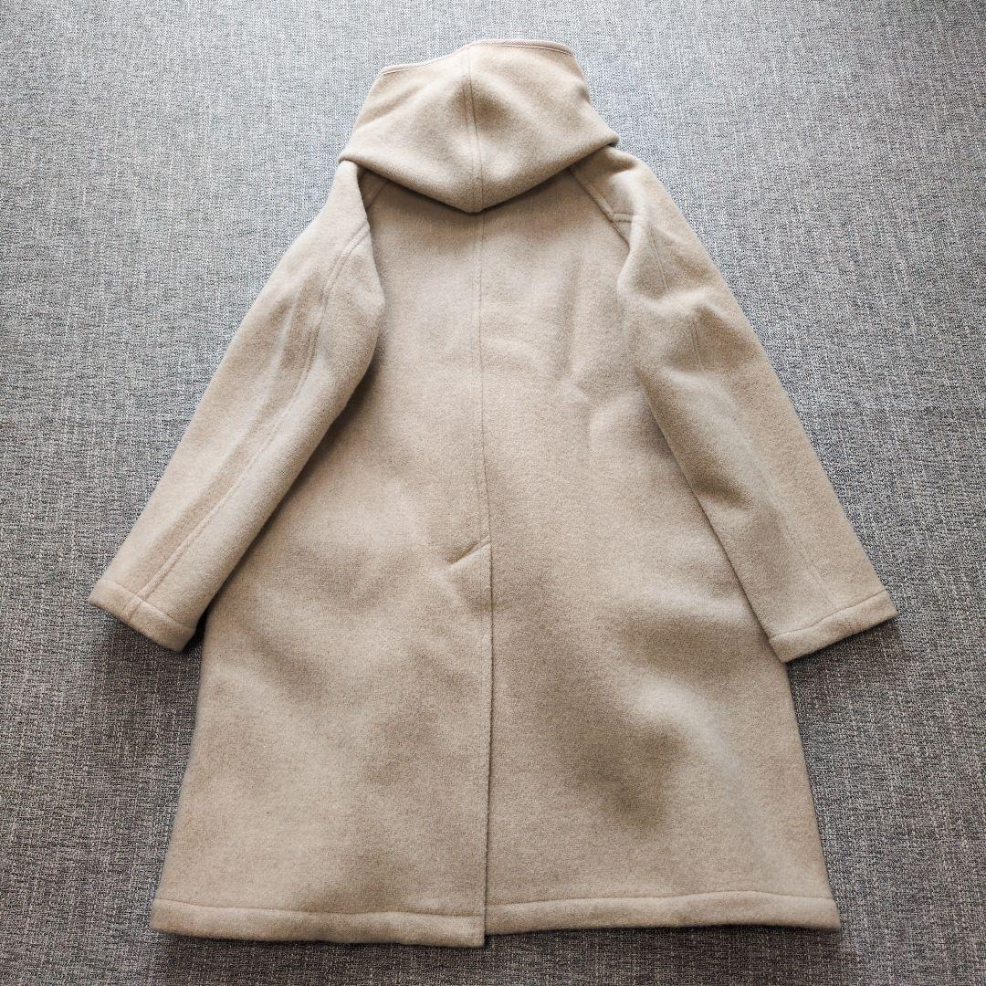 ダントン　新品タグ付き　ウール　フーデットコート　ゆったり　ベージュ　M～L相当
