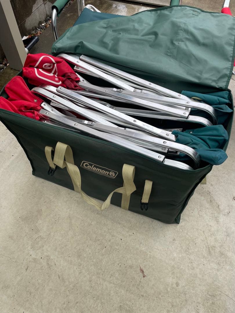 最終値下げ済！引取り限定！Coleman コールマン　キャンピングチェアセット