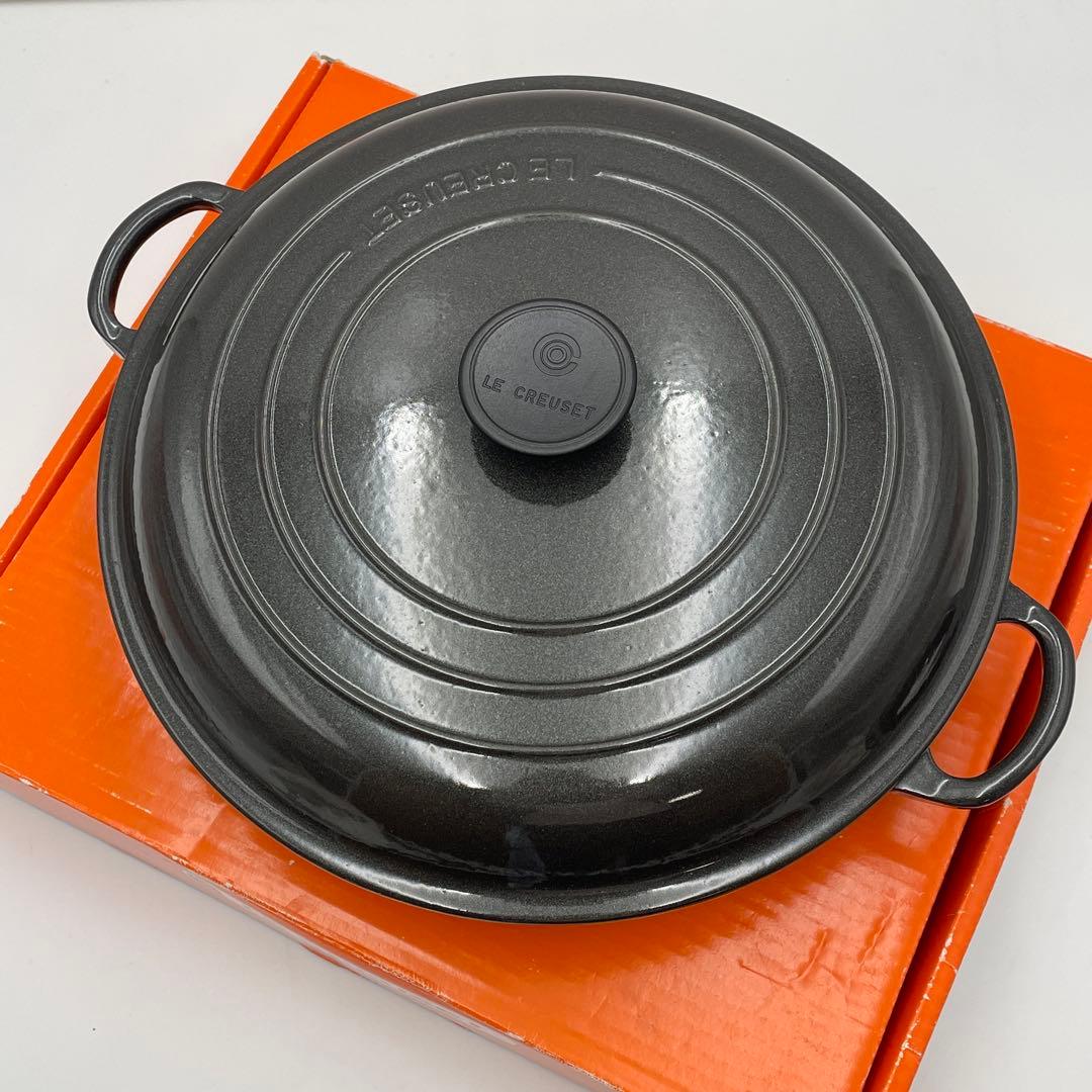 ル・クルーゼ　ビュッフェキャセロール　30cm ミッドナイトグレー　希少色