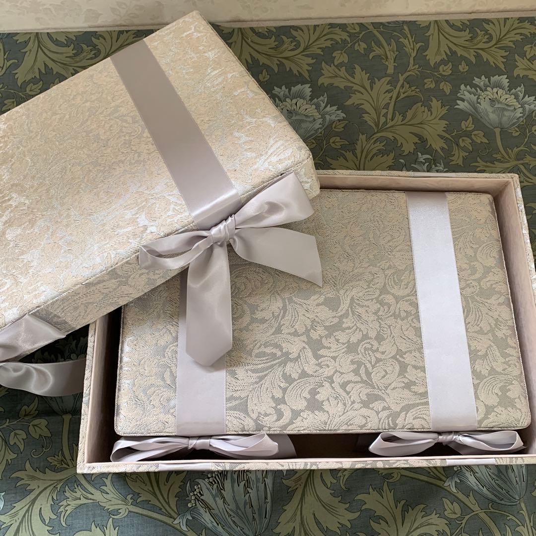 ＊インテリア雑貨 / リボン カルトナージュ 収納Box (3Pセット)小物入れ