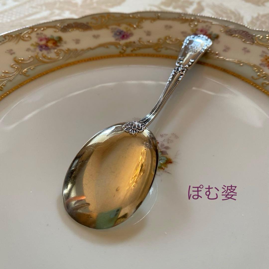 【フランス／ピュイフォルカ】純銀／アイスクリームスプーン「ポンパドール」
