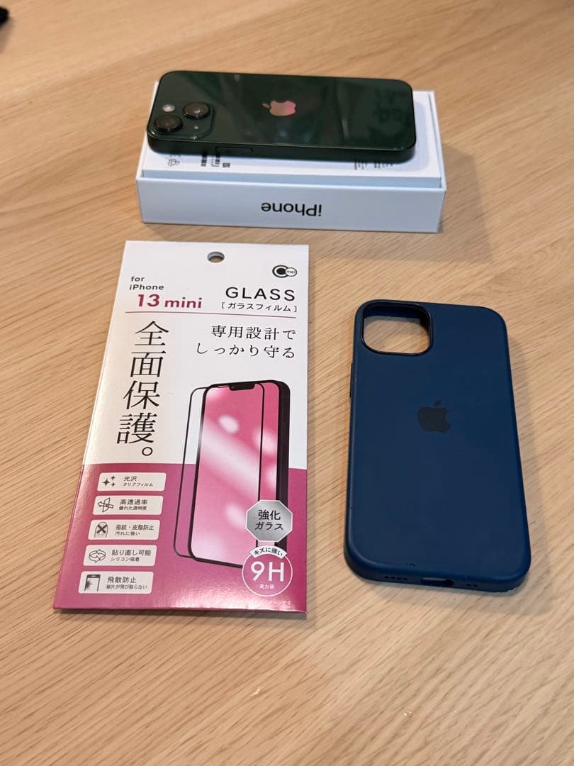 iPhone13mini 128GB グリーン バッテリー82% 美品 オマケ付