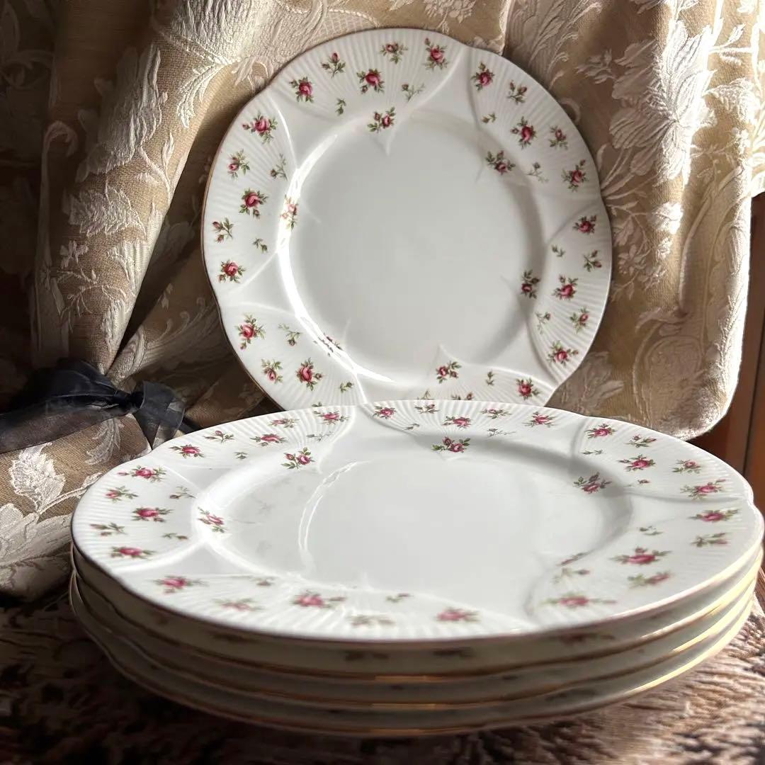 英国製  Rosalie 可憐な花びら ディナー皿5枚