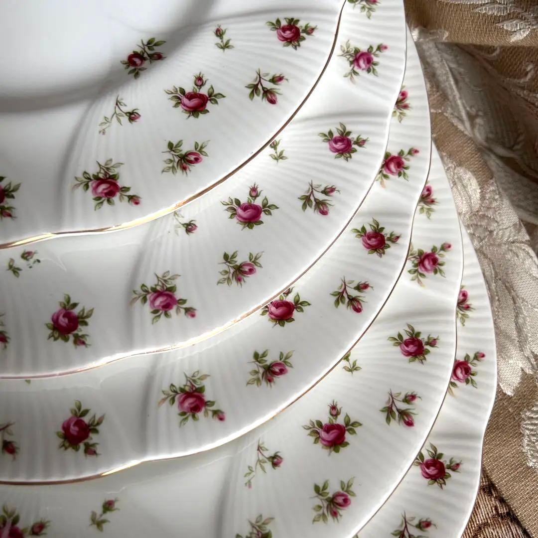 英国製  Rosalie 可憐な花びら ディナー皿5枚