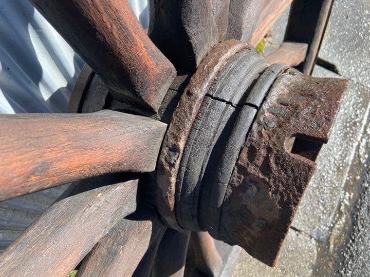 でかい 木製車輪 110センチ アンティーク