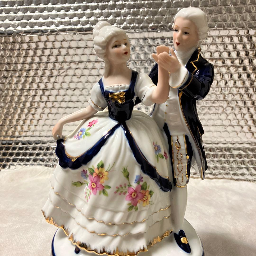 新品・美品❣️希少KATO KOGEIアンティーク・リアドロ風踊る陶器人形・日本製