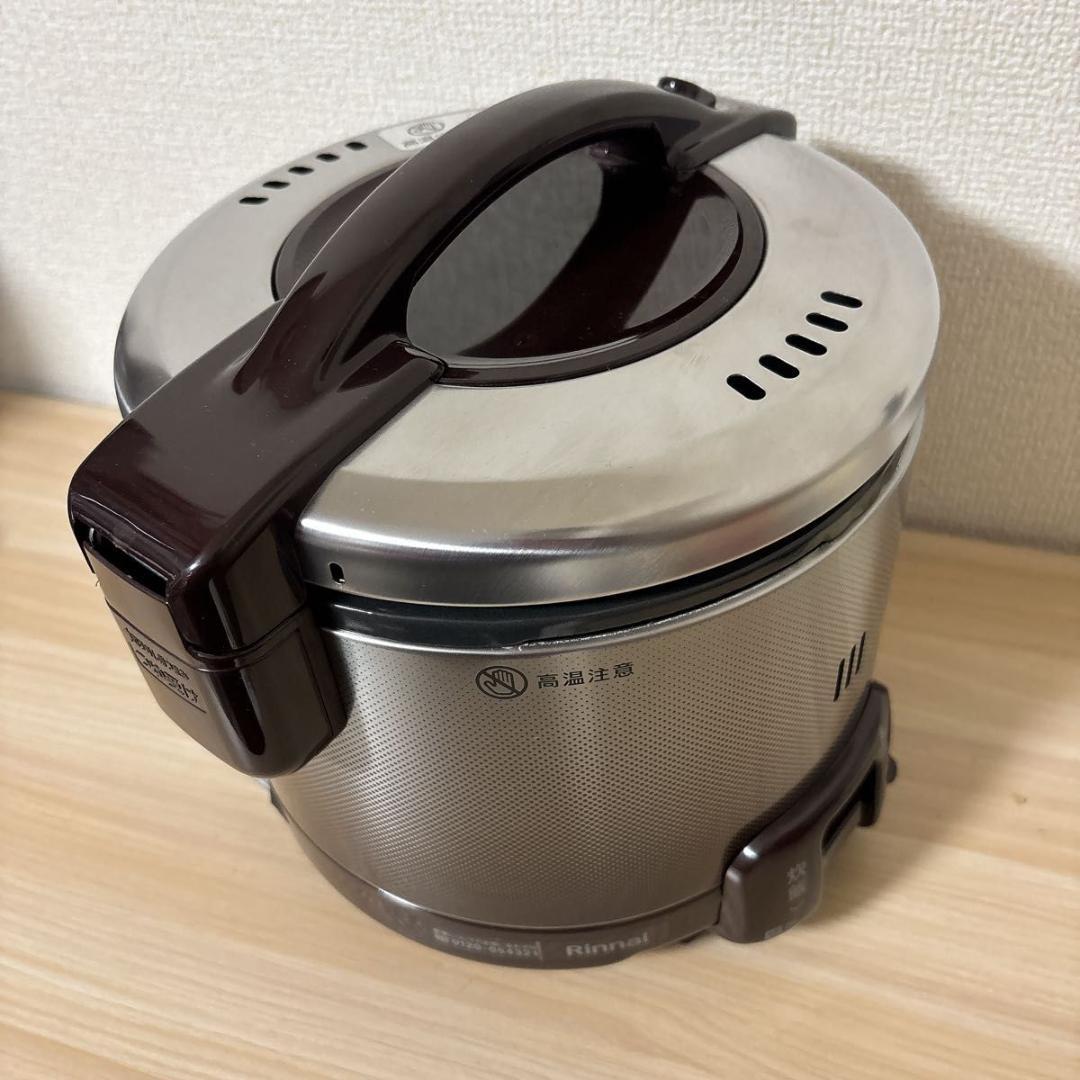 【未使用】リンナイ ガス炊飯器 ダークブラウン (LPG) RR-030FS