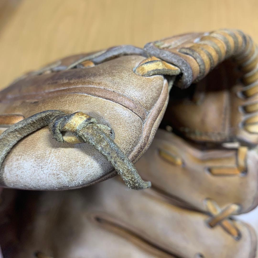 【詳細不明・現状渡し】ZETT 投手用グローブ 旧ロゴ 希少モデル 硬球付