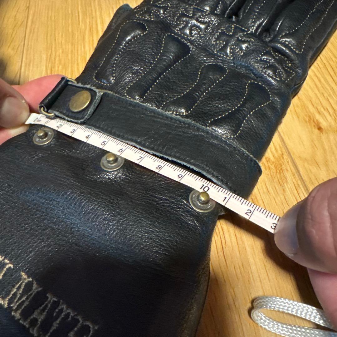 【スカルフライト★ガントレットグローブ黒M】ミトン付き寒冷地仕様　バイクグローブ