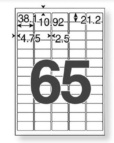 アスクル マルチプリンタ ラベルシール65面 100シート入×8袋おまけ有MPG