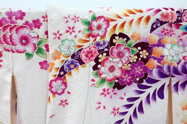 ★専用★振袖 辻が花 オフホワイト 銀通し 身丈165cm お洒落 フォーマル