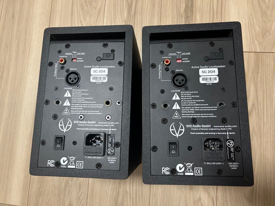 【たい】【ジャンク品】EVE Audio SC204 ペア スピーカー