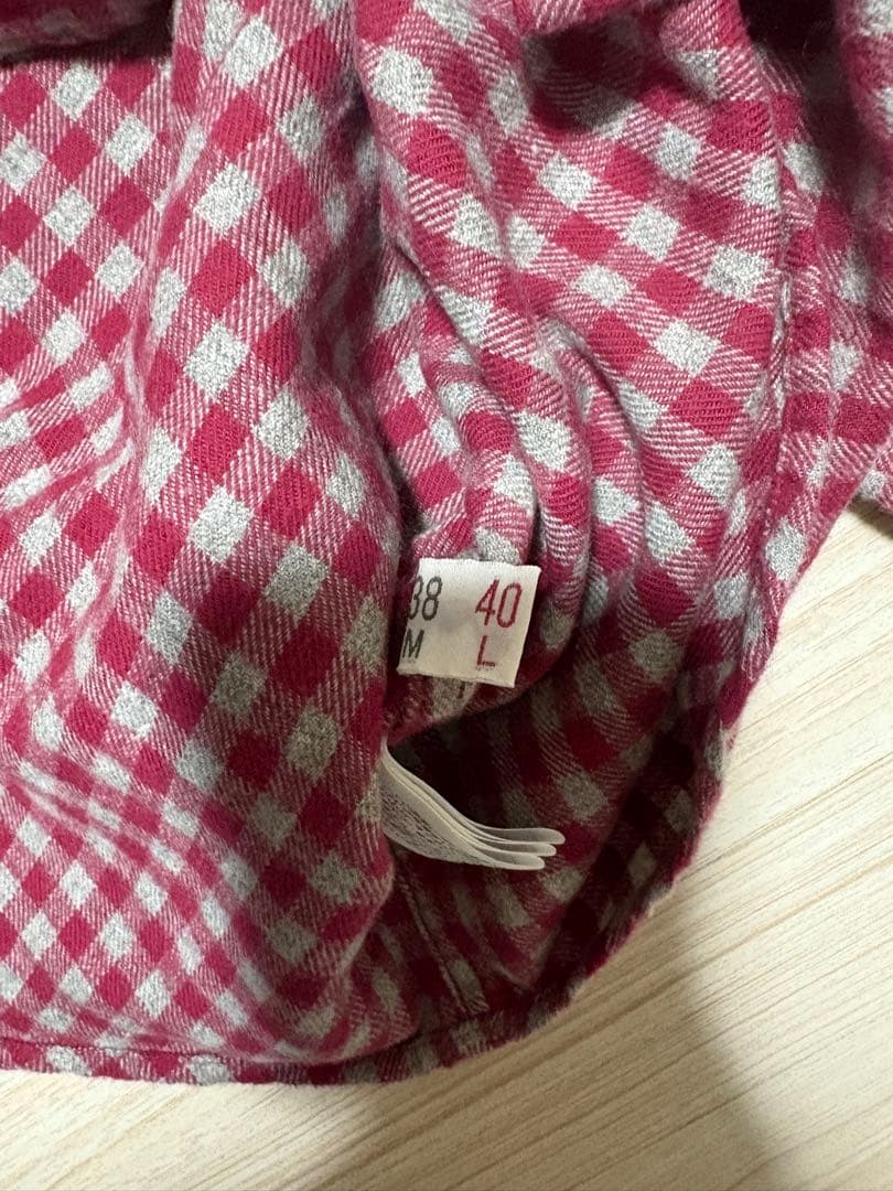 マドモアゼルノンノン 長袖 チェックネルシャツ　❣ 未使用タグ付き