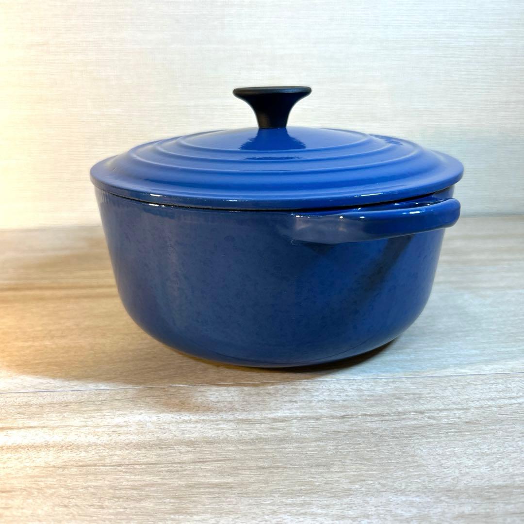 ルクルーゼ　ココットロンド　20cm ブルー　両手鍋　鍋