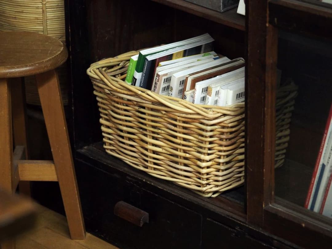 【未使用】松野屋 籐 バスケット カゴ 収納 4個セット