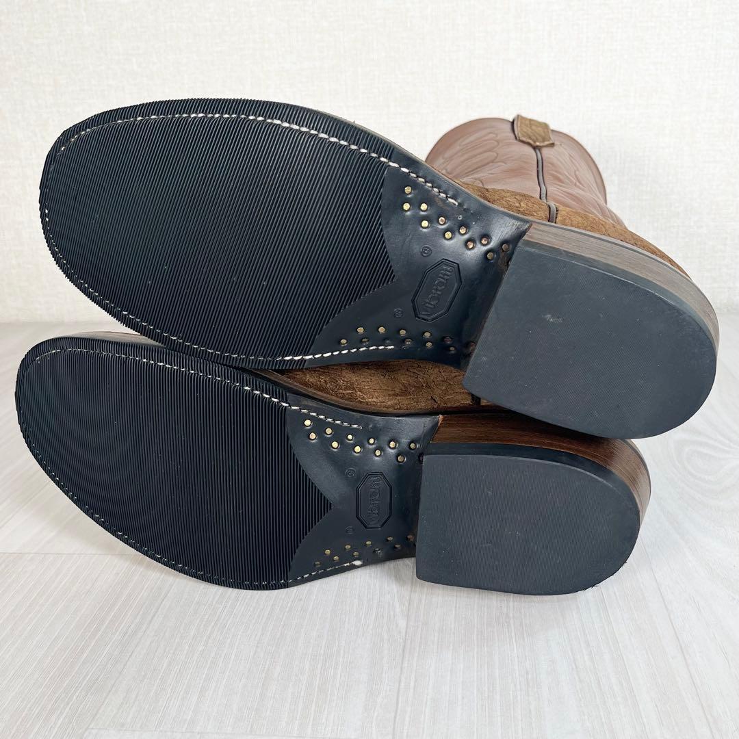 【未使用級】リオスオブメルセデス　ウエスタン ブーツ　ヒポ レザー　カバ革