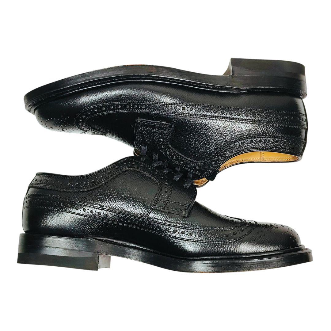 REGAL リーガル レースアップシューズ ウィングチップ シボ革 ブラック