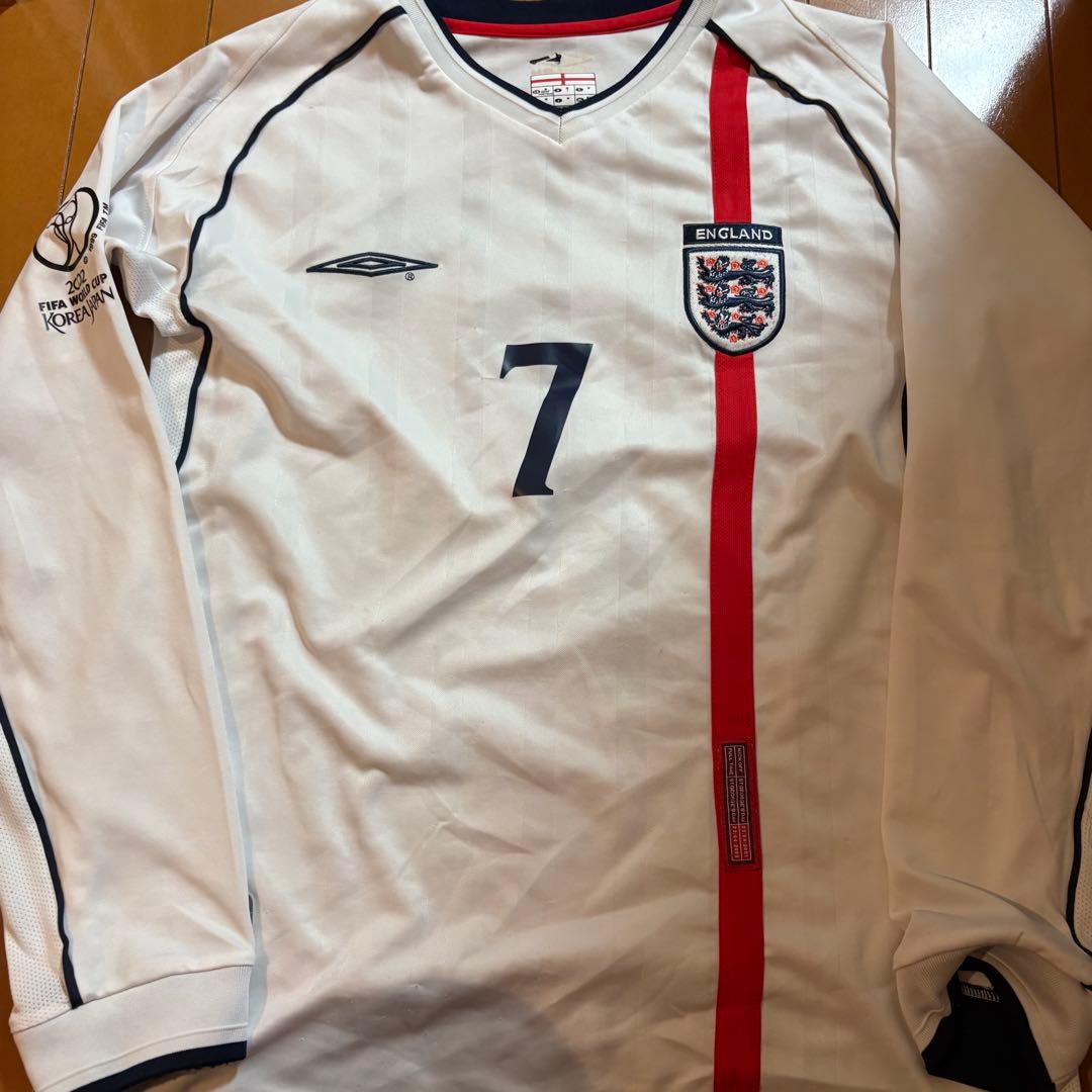 02日韓W杯イングランド代表 7番BECKHAM ユニフォーム Mサイズ
